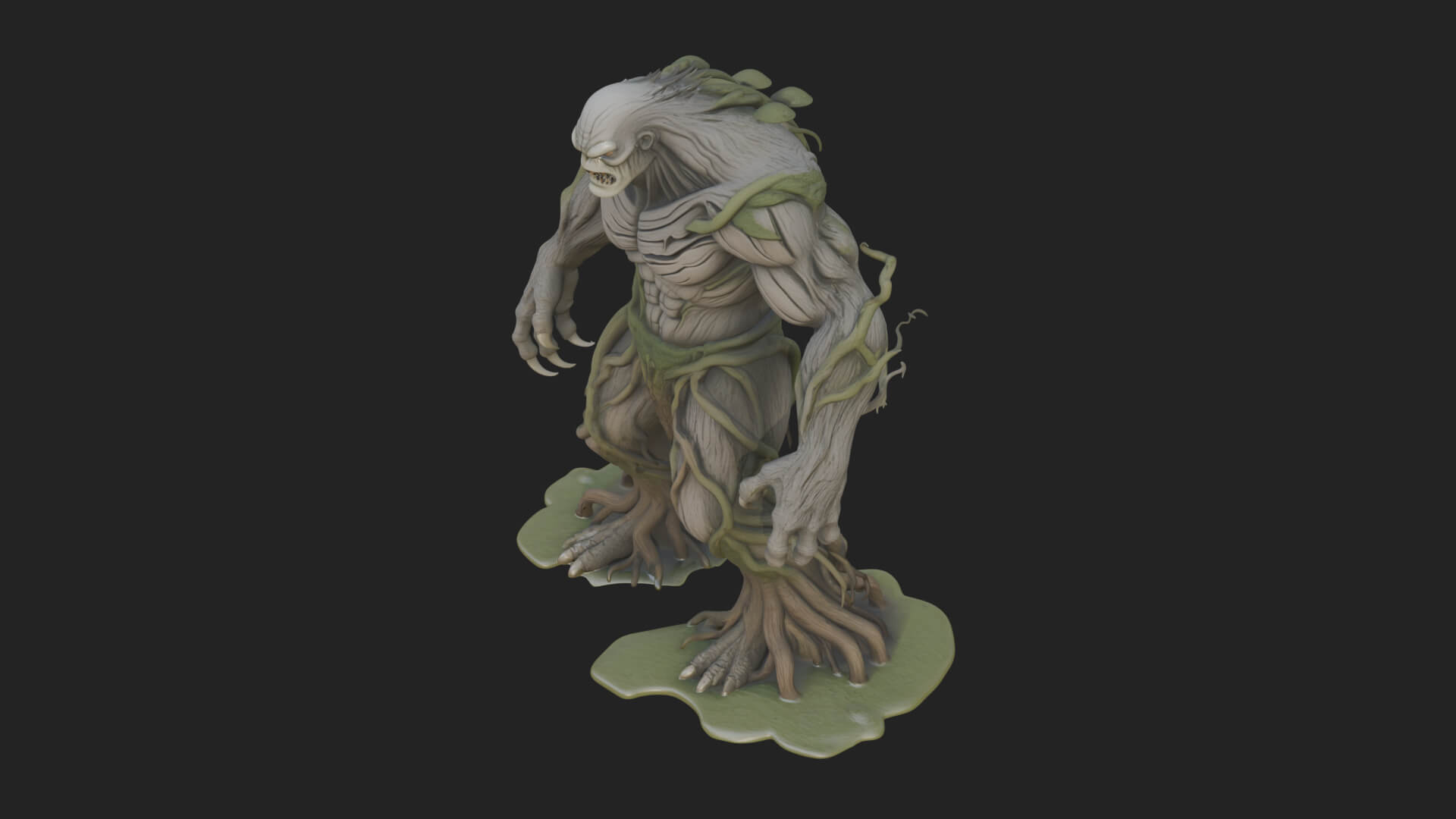 Swamp Troll Statue Design 1 3D Print Model 3D Model
