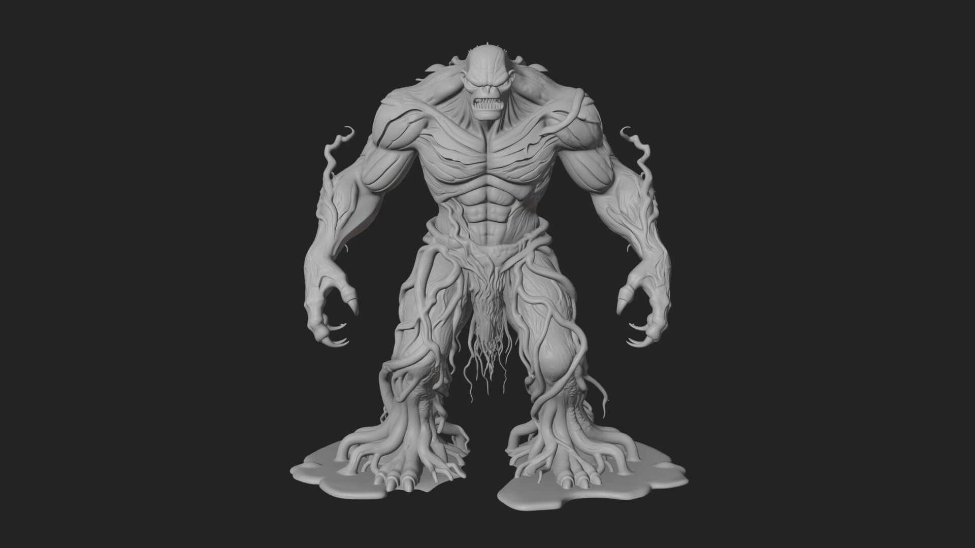 Swamp Troll Statue Design 1 3D Print Model 3D Model