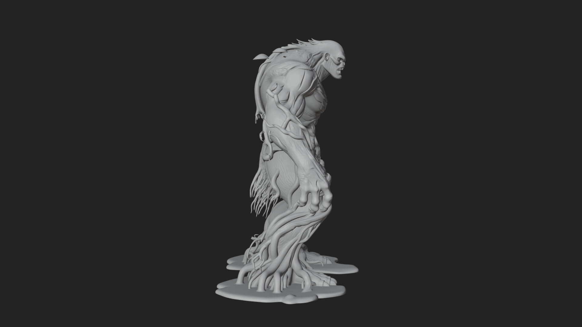 Swamp Troll Statue Design 1 3D Print Model 3D Model