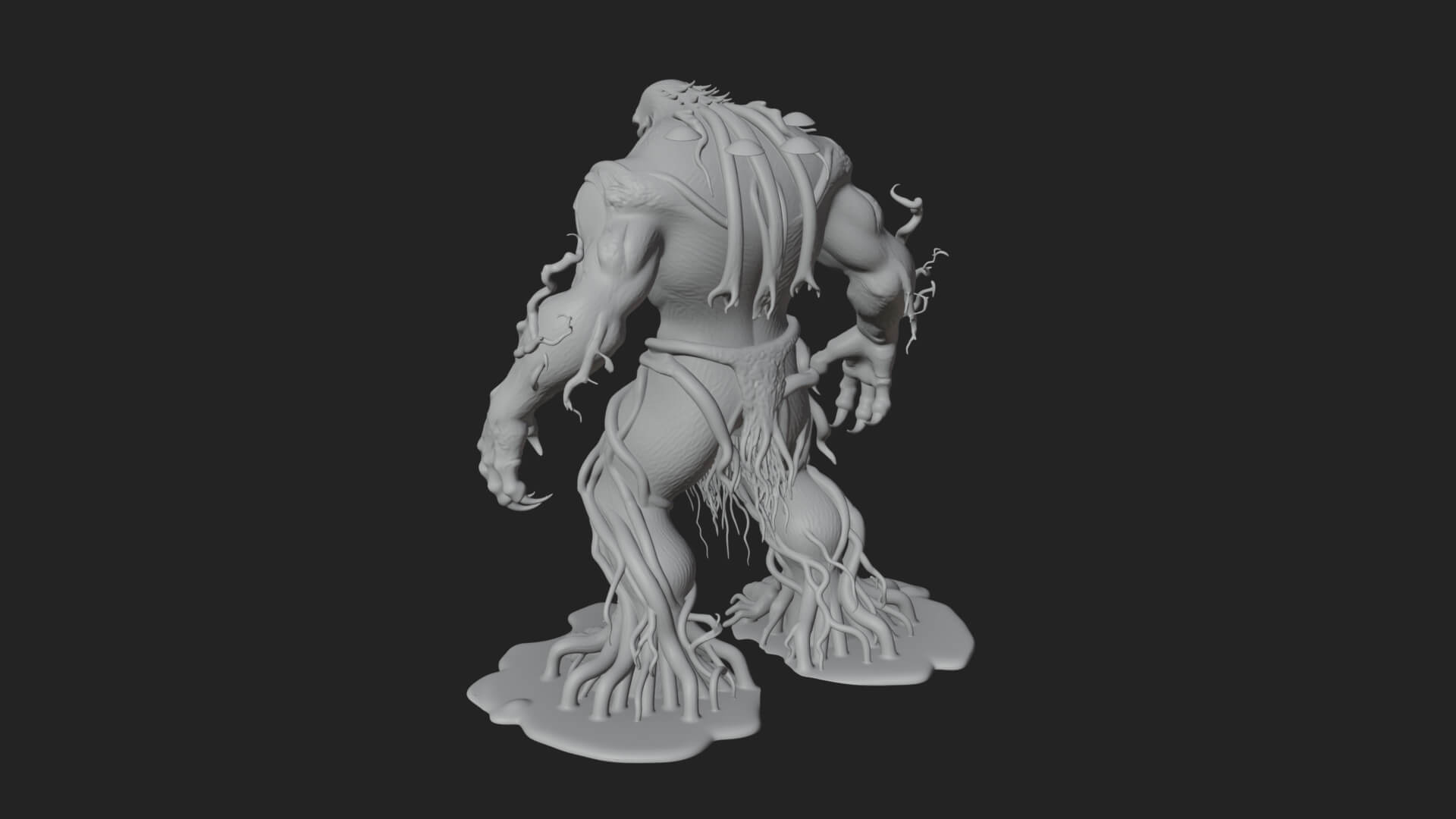 Swamp Troll Statue Design 1 3D Print Model 3D Model