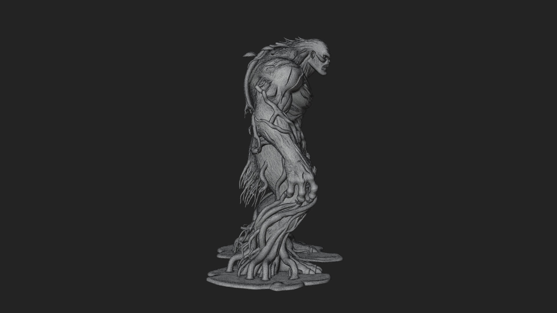 Swamp Troll Statue Design 1 3D Print Model 3D Model