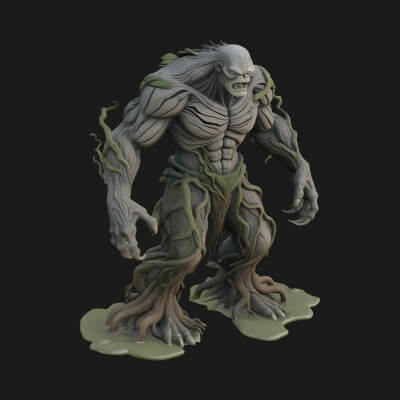 Swamp Troll Statue Design 1 3D Print Model