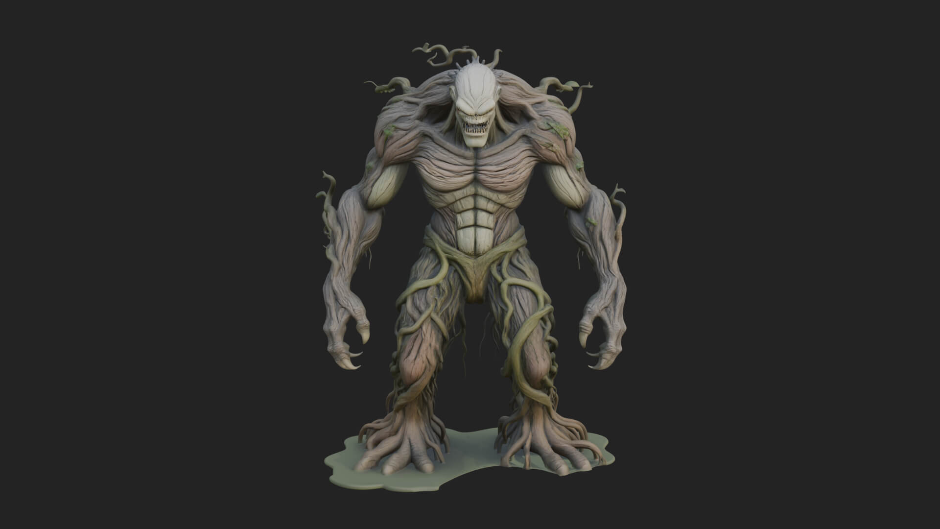 Swamp Troll Statue Design 2 3D Print Model 3D Model