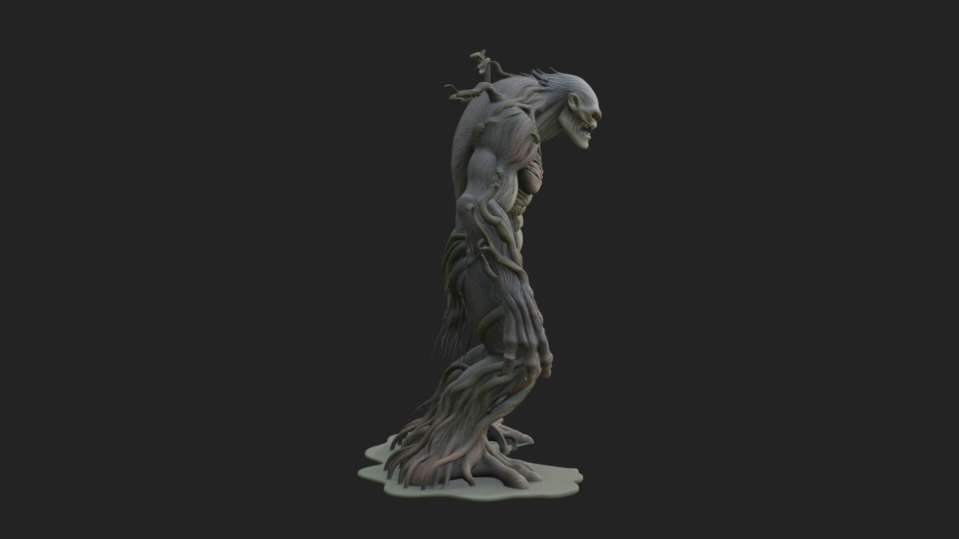 Swamp Troll Statue Design 2 3D Print Model 3D Model