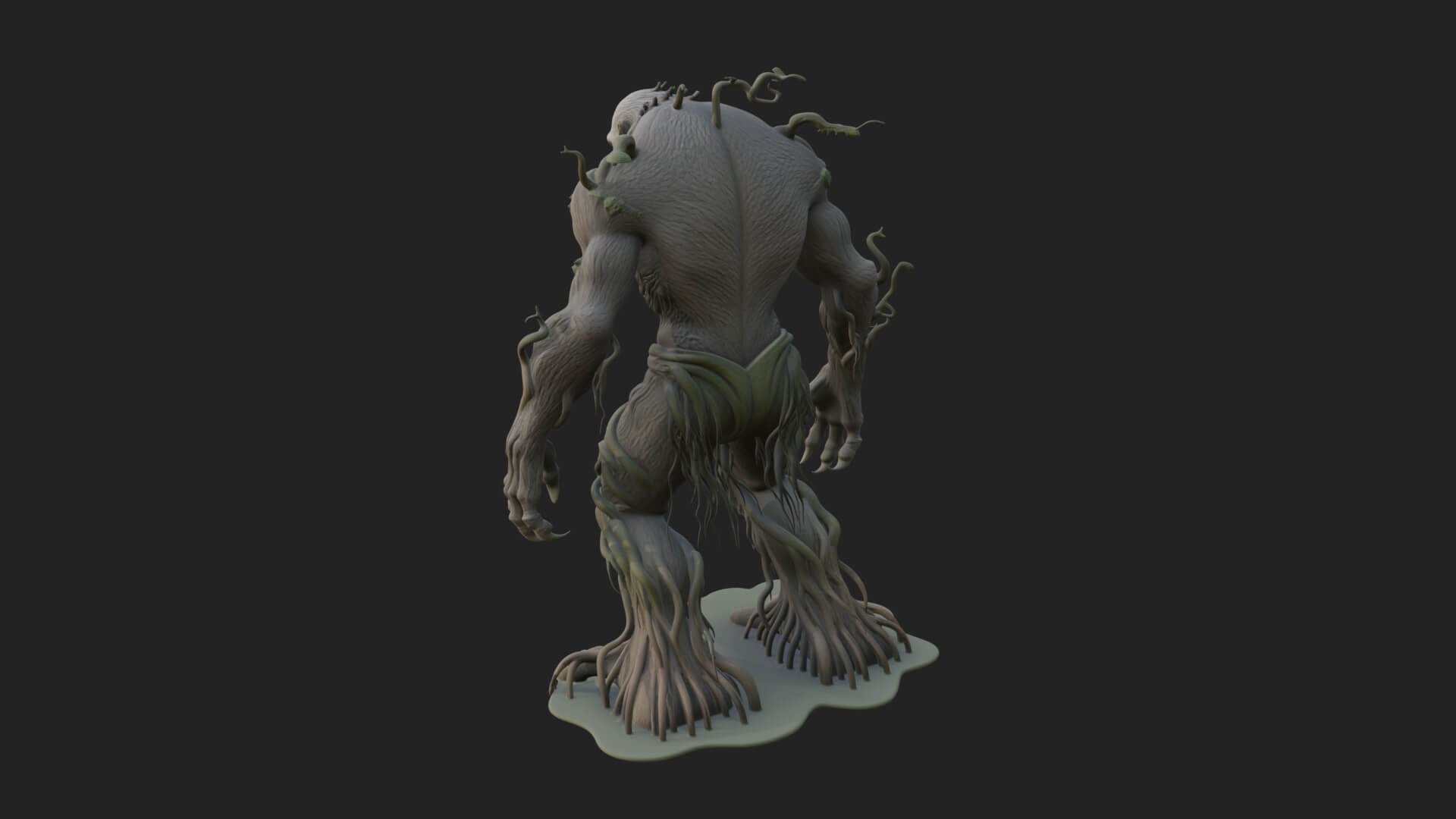 Swamp Troll Statue Design 2 3D Print Model 3D Model