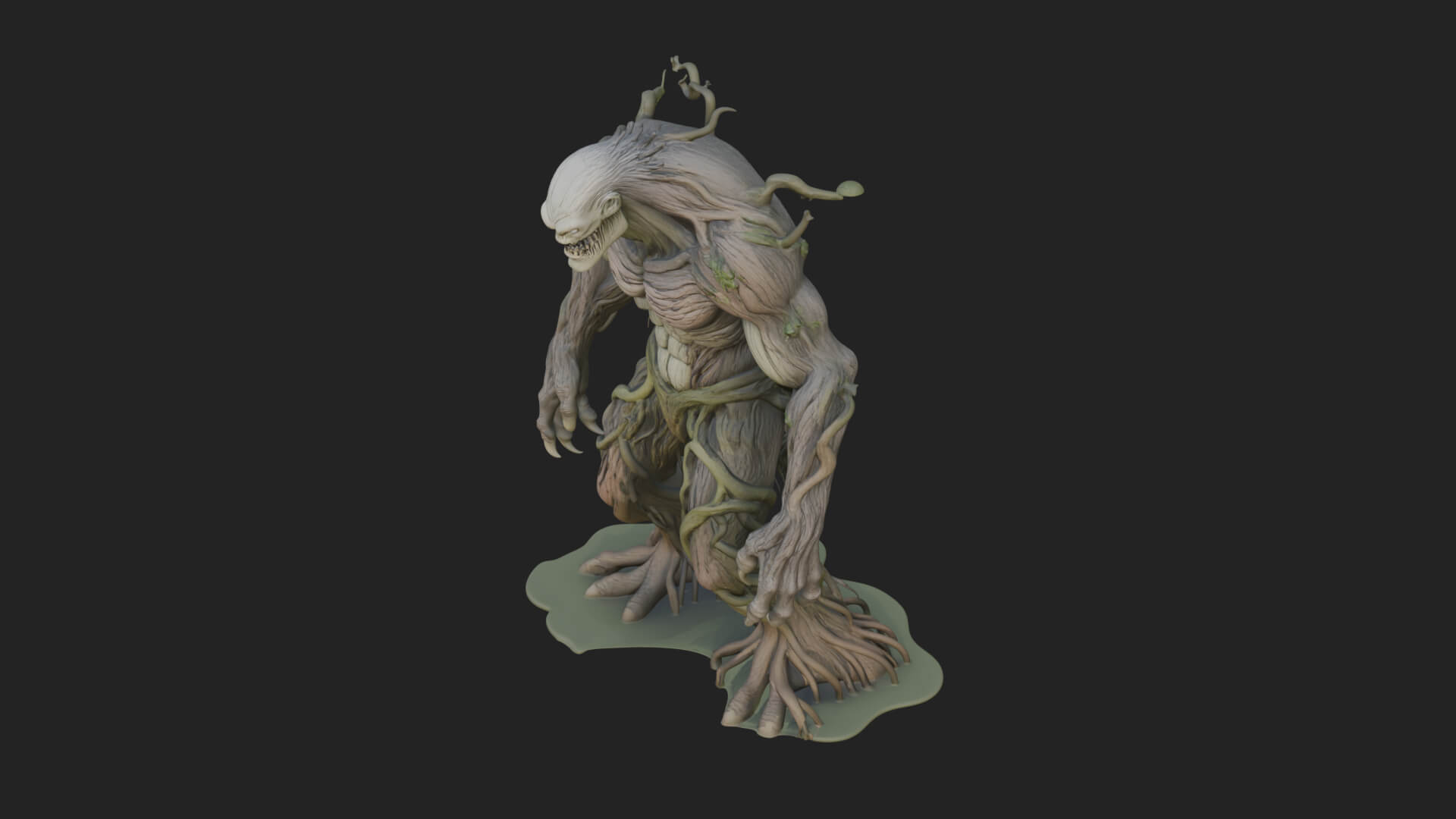 Swamp Troll Statue Design 2 3D Print Model 3D Model