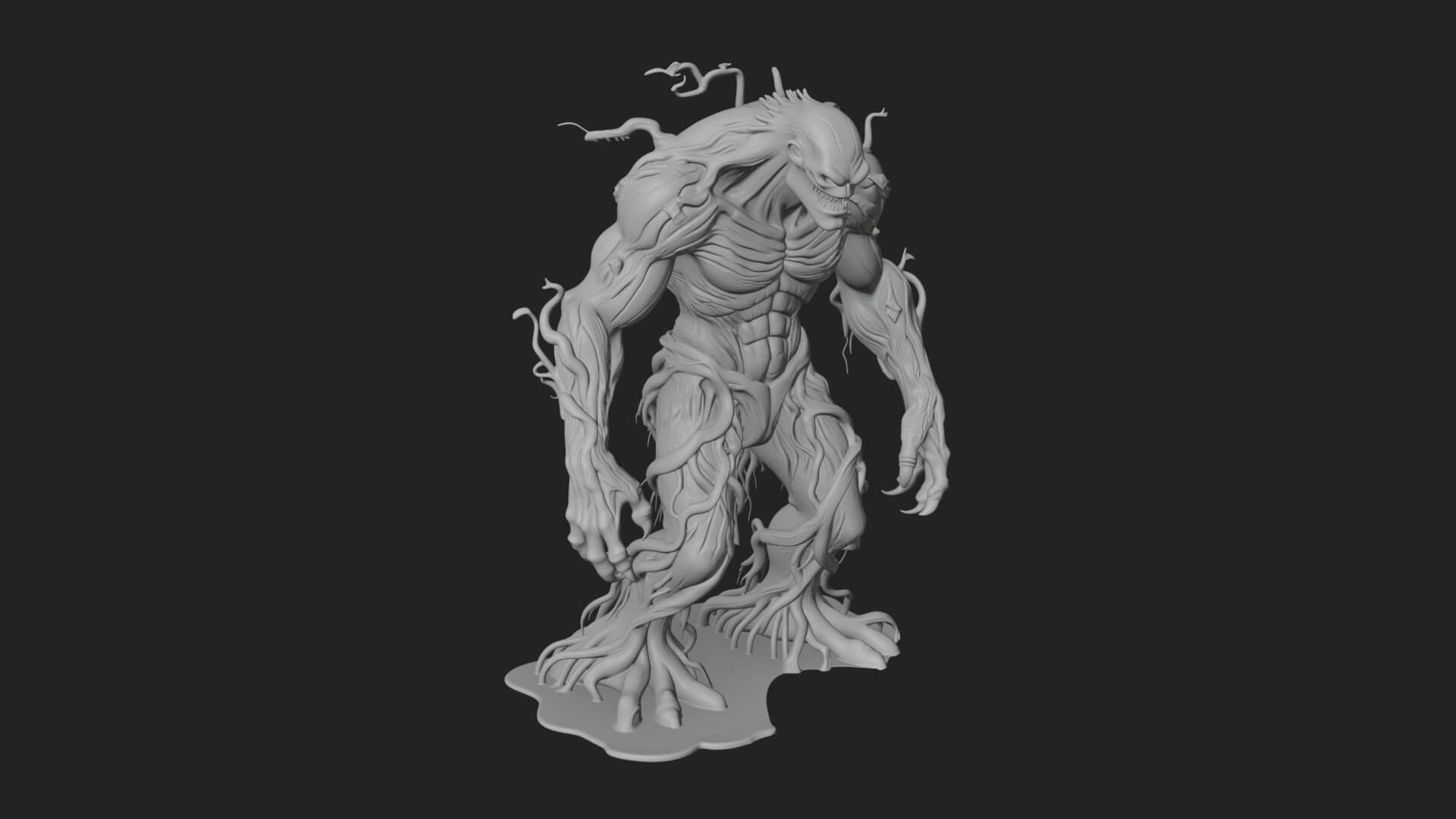 Swamp Troll Statue Design 2 3D Print Model 3D Model