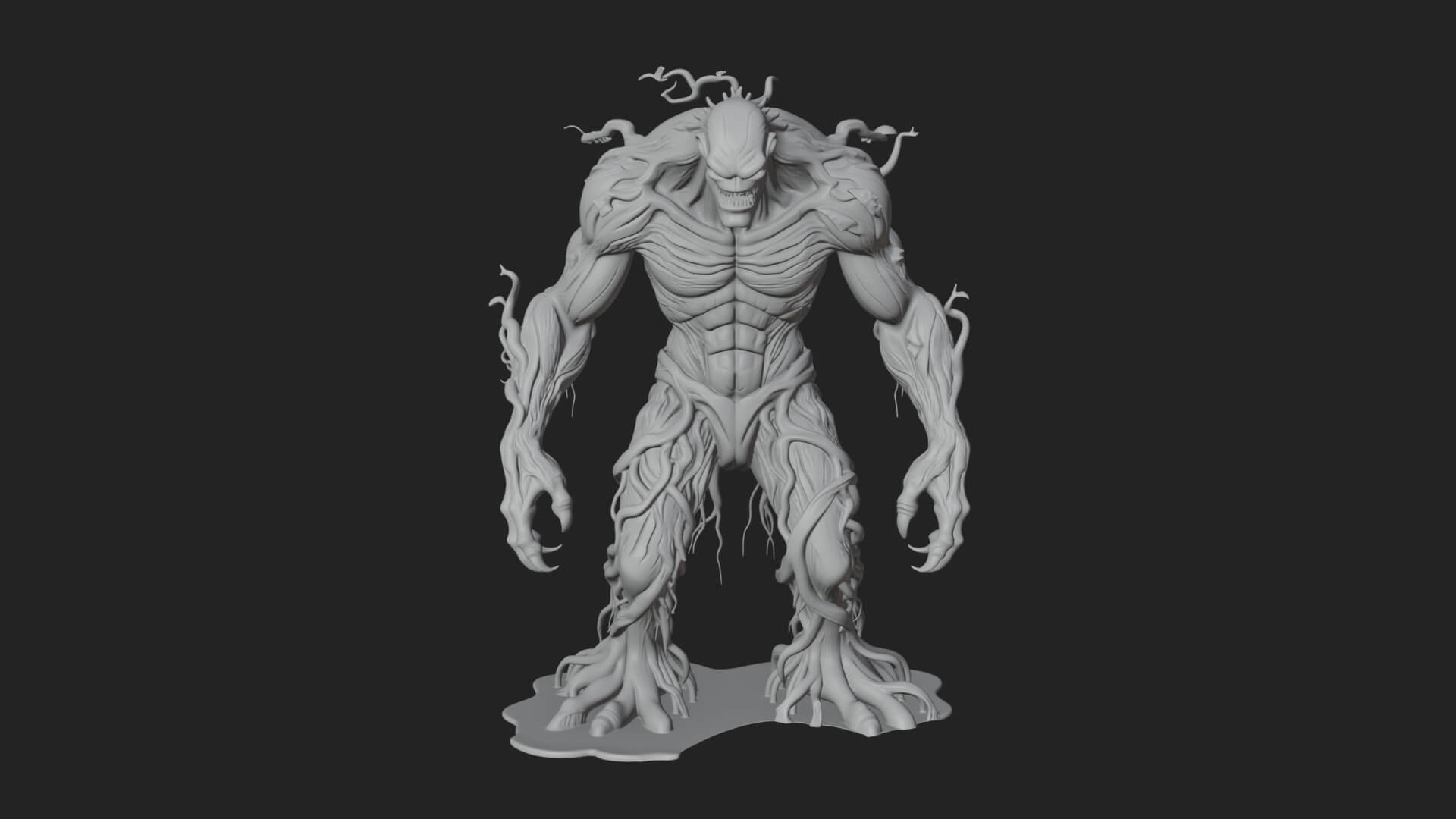 Swamp Troll Statue Design 2 3D Print Model 3D Model