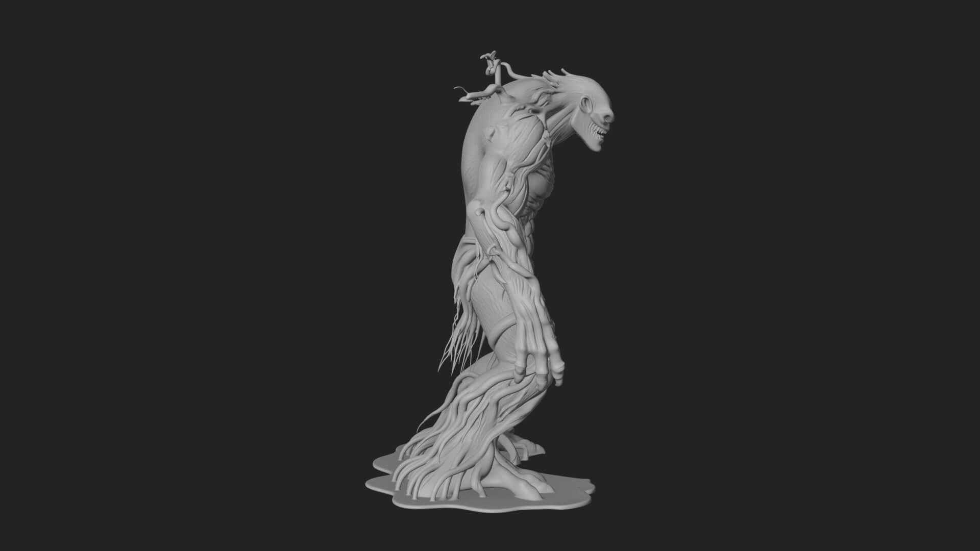 Swamp Troll Statue Design 2 3D Print Model 3D Model