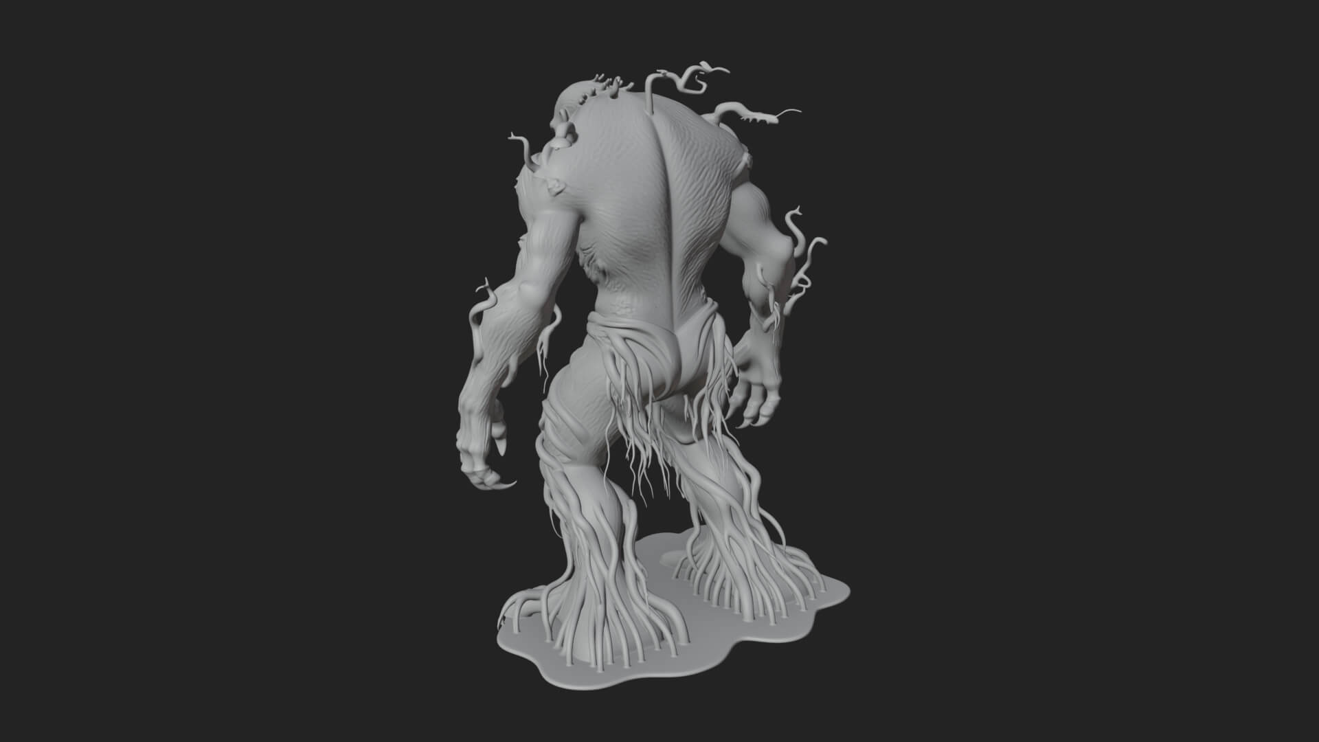 Swamp Troll Statue Design 2 3D Print Model 3D Model
