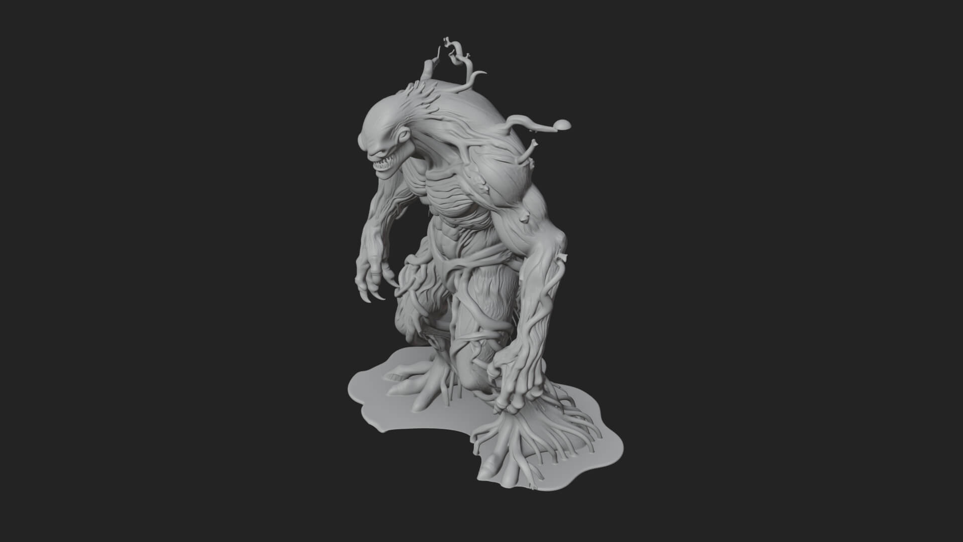 Swamp Troll Statue Design 2 3D Print Model 3D Model