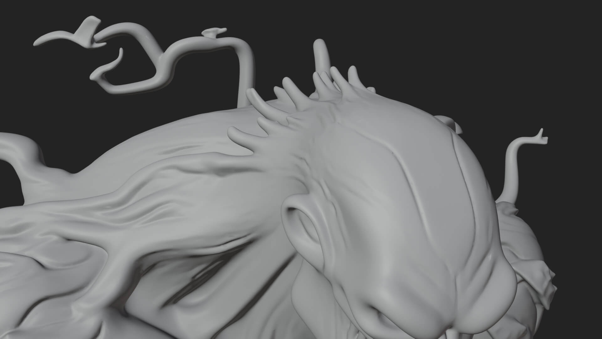 Swamp Troll Statue Design 2 3D Print Model 3D Model