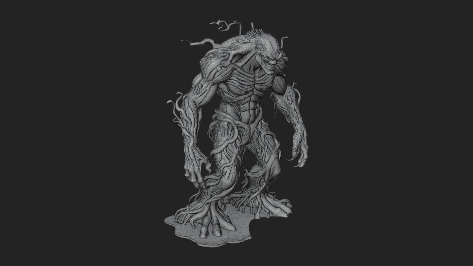 Swamp Troll Statue Design 2 3D Print Model 3D Model