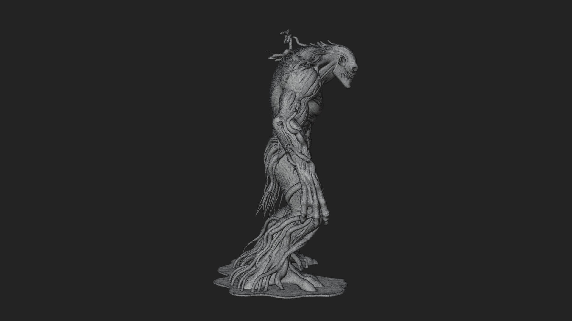 Swamp Troll Statue Design 2 3D Print Model 3D Model