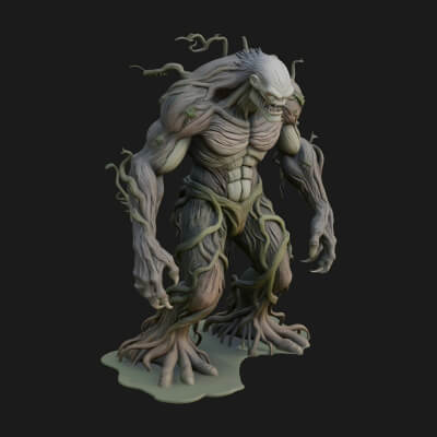 Swamp Troll Statue Design 2 3D Print Model