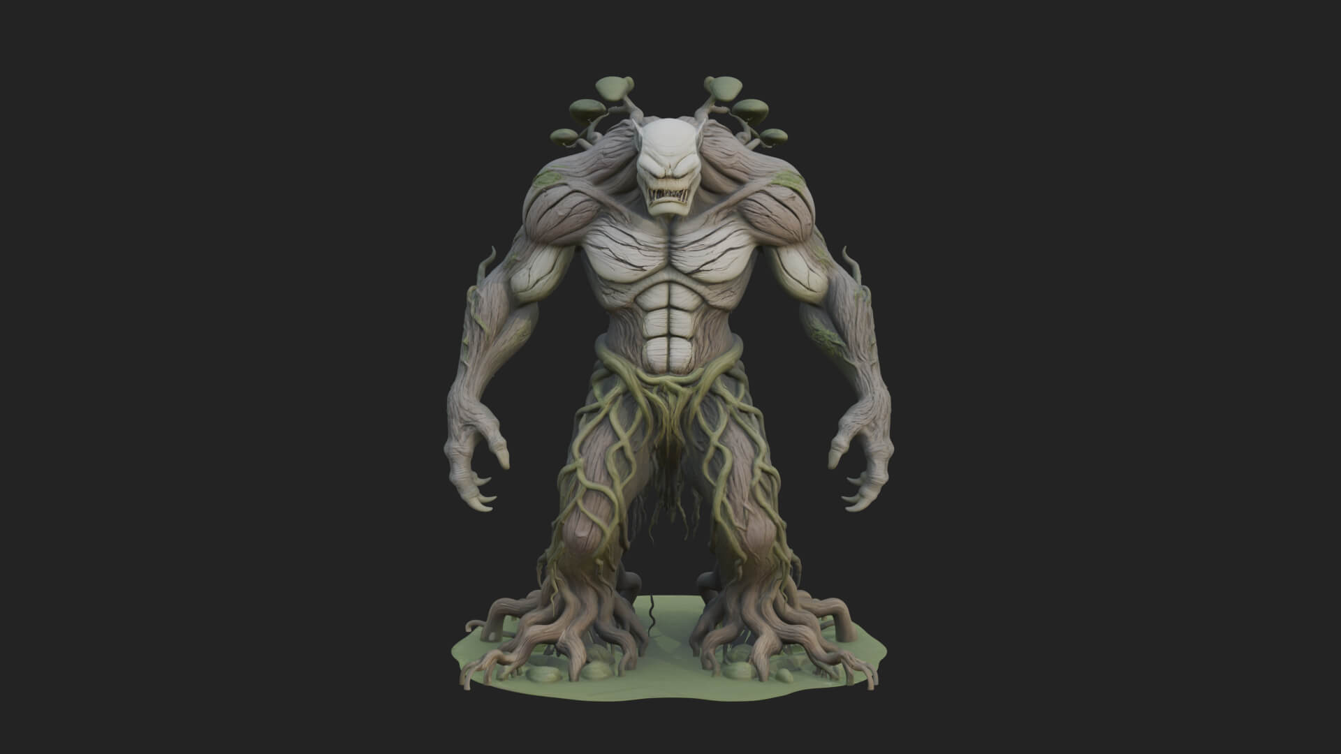 Swamp Troll Statue Design 3 3D Print Model 3D Model
