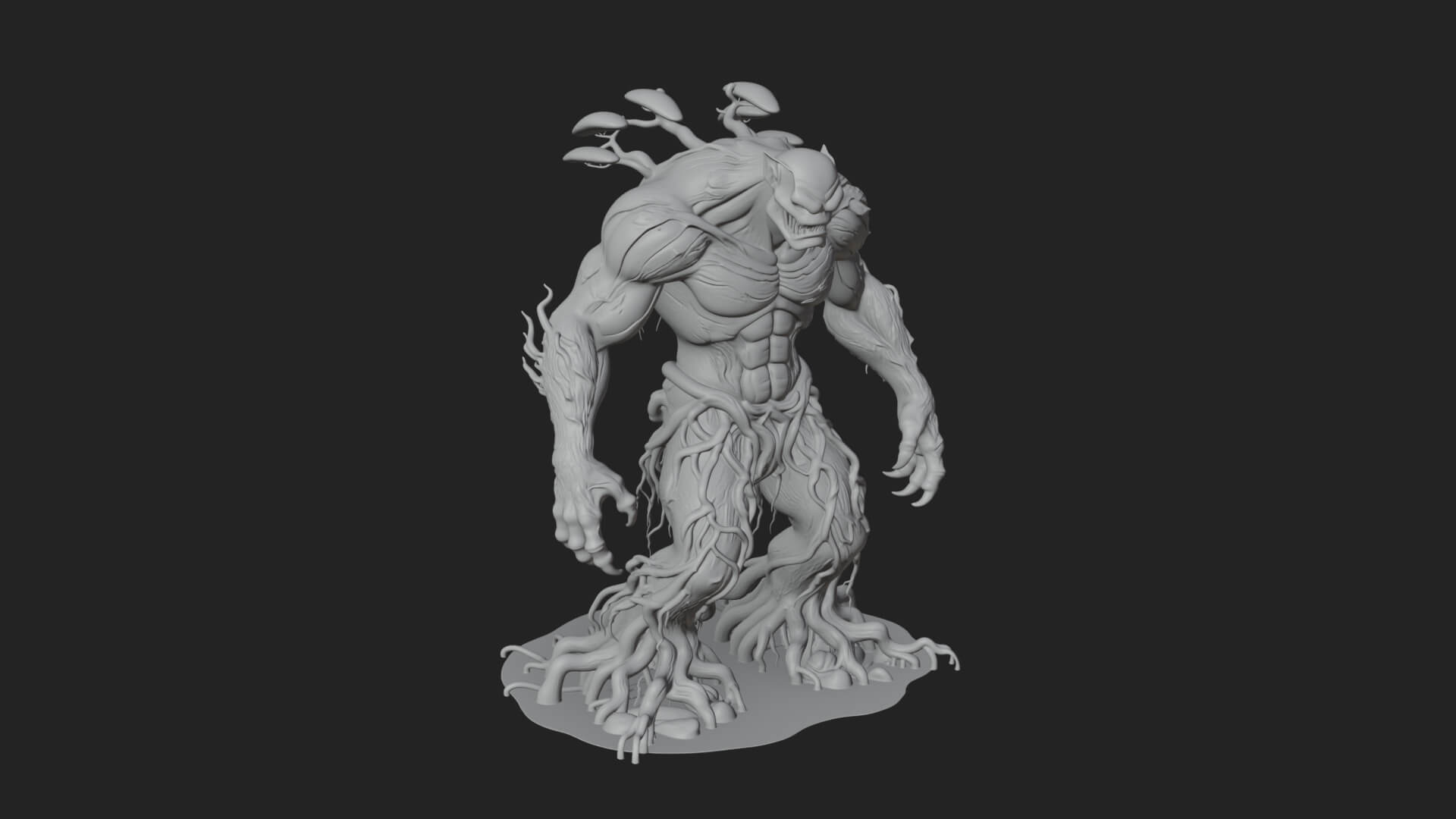 Swamp Troll Statue Design 3 3D Print Model 3D Model