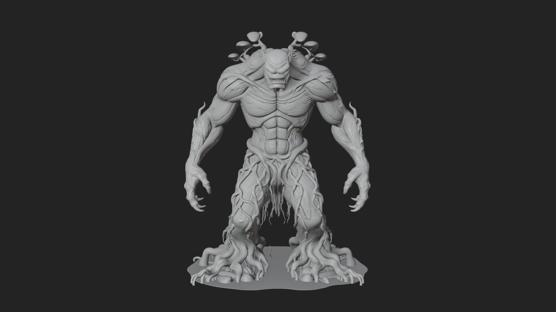 Swamp Troll Statue Design 3 3D Print Model 3D Model