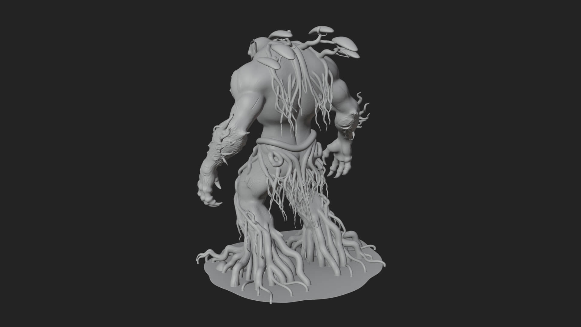 Swamp Troll Statue Design 3 3D Print Model 3D Model