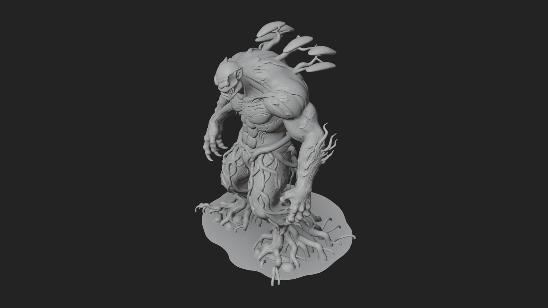 Swamp Troll Statue Design 3 3D Print Model 3D Model