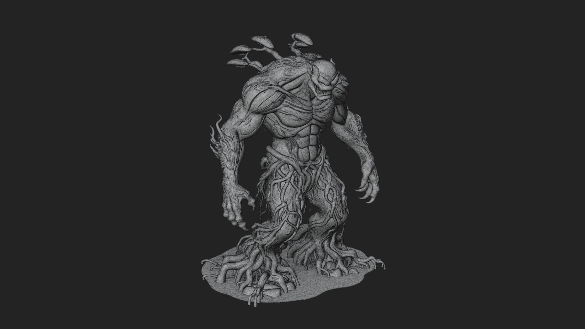 Swamp Troll Statue Design 3 3D Print Model 3D Model
