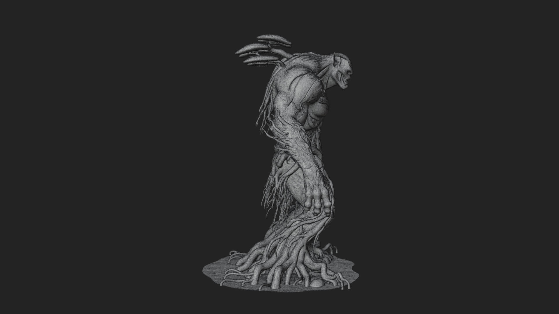 Swamp Troll Statue Design 3 3D Print Model 3D Model