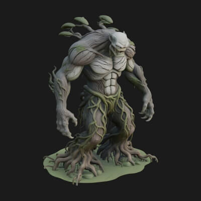 Swamp Troll Statue Design 3 3D Print Model