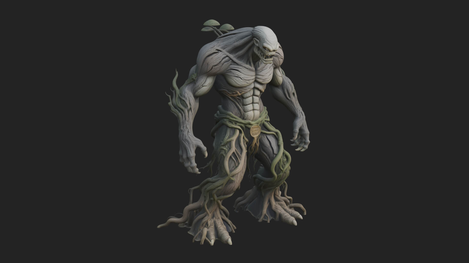 Swamp Troll Statue Design 4 3D Print Model 3D Model