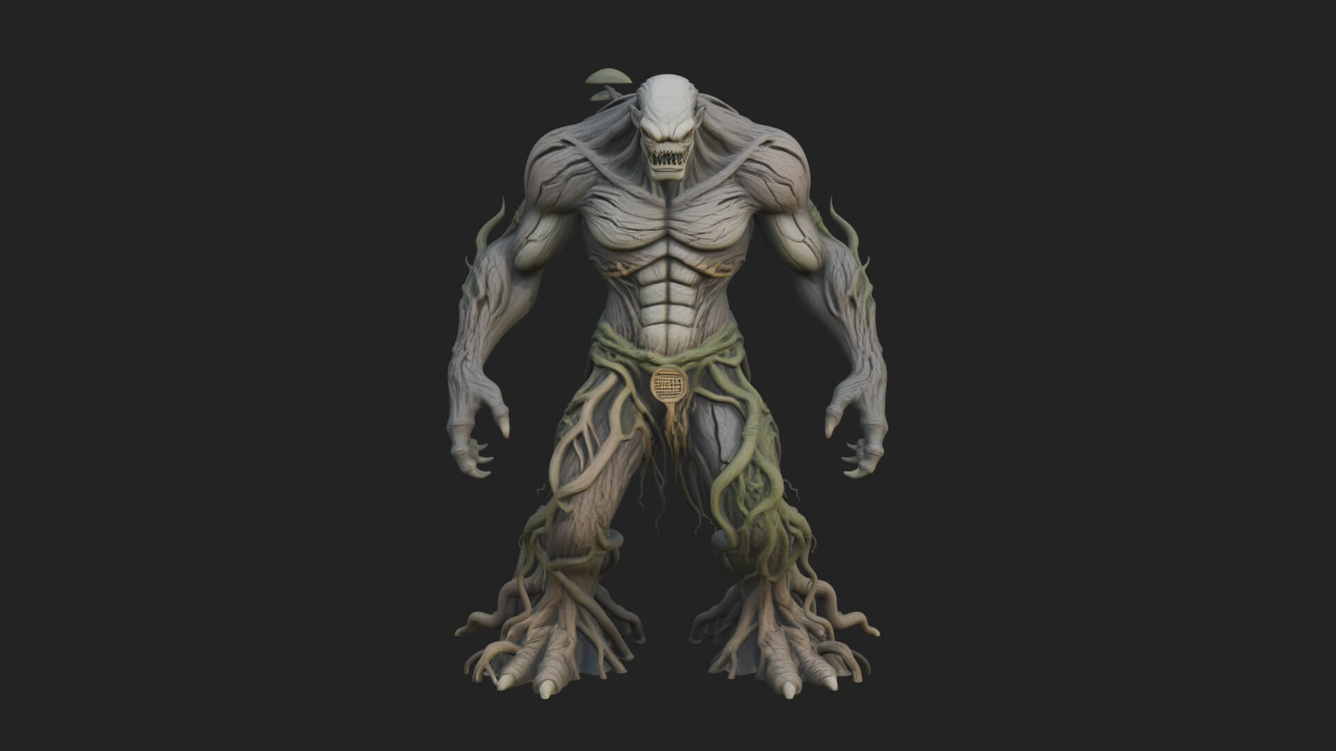 Swamp Troll Statue Design 4 3D Print Model 3D Model