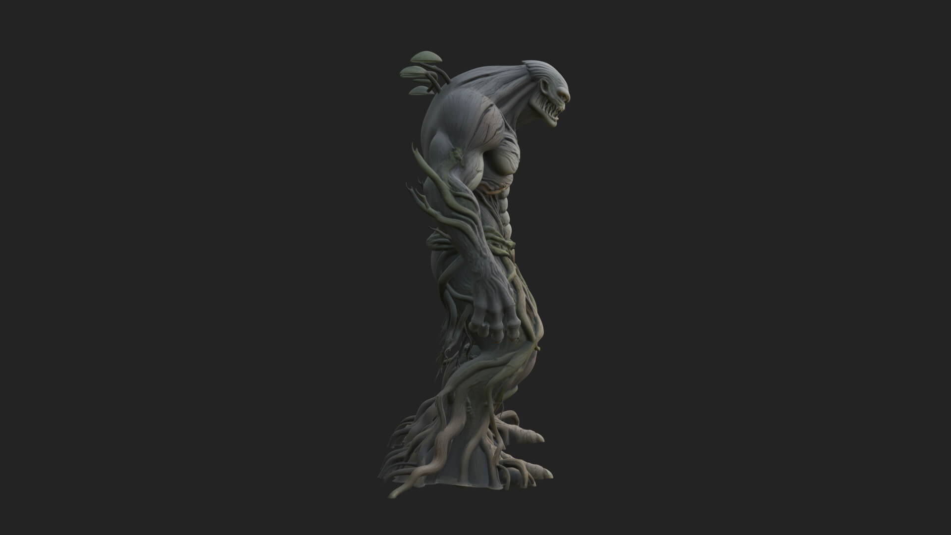 Swamp Troll Statue Design 4 3D Print Model 3D Model