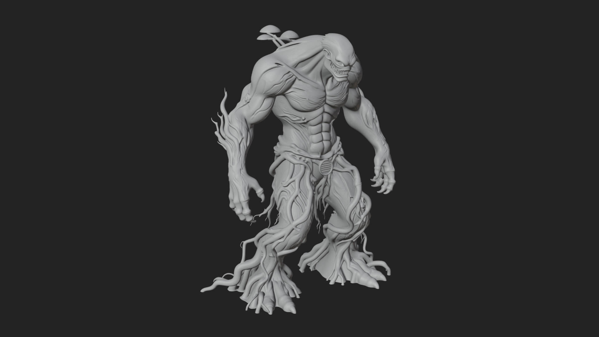Swamp Troll Statue Design 4 3D Print Model 3D Model