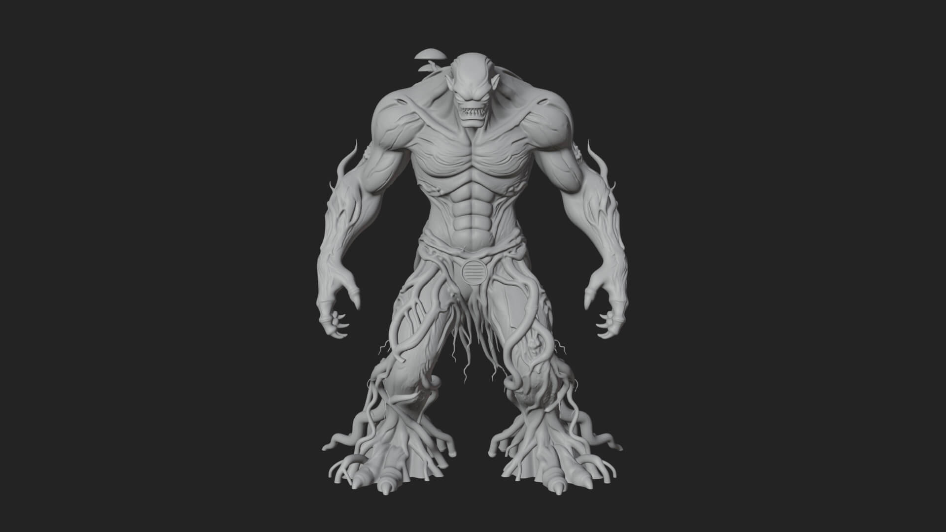 Swamp Troll Statue Design 4 3D Print Model 3D Model