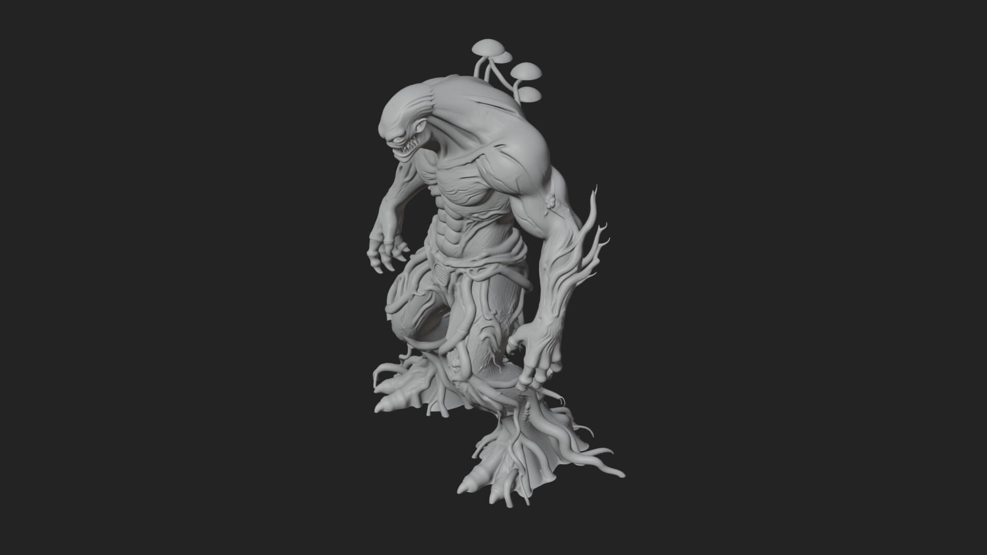 Swamp Troll Statue Design 4 3D Print Model 3D Model