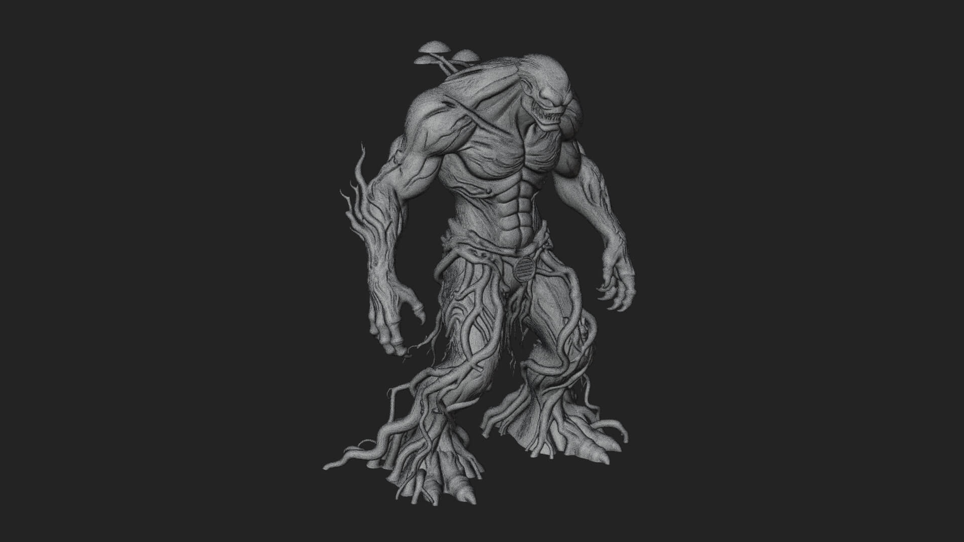 Swamp Troll Statue Design 4 3D Print Model 3D Model