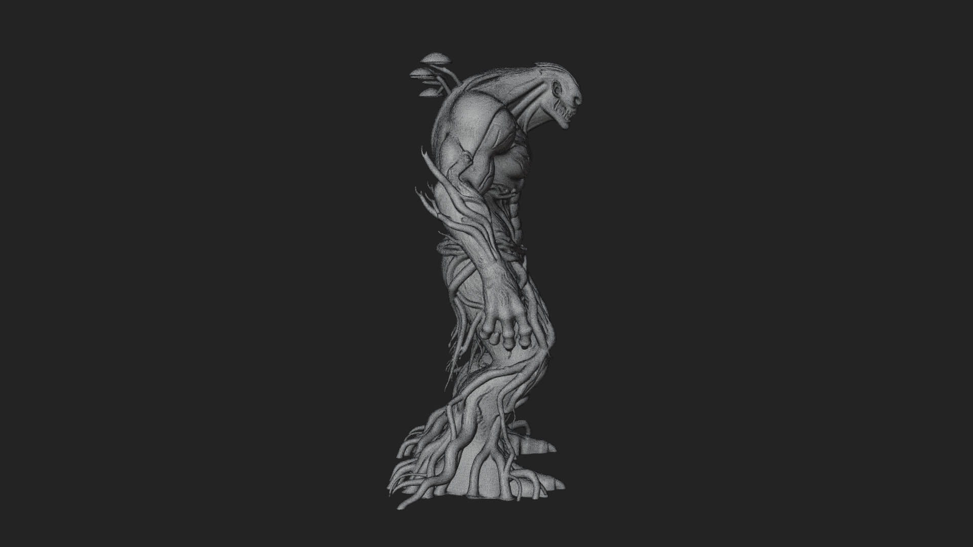 Swamp Troll Statue Design 4 3D Print Model 3D Model