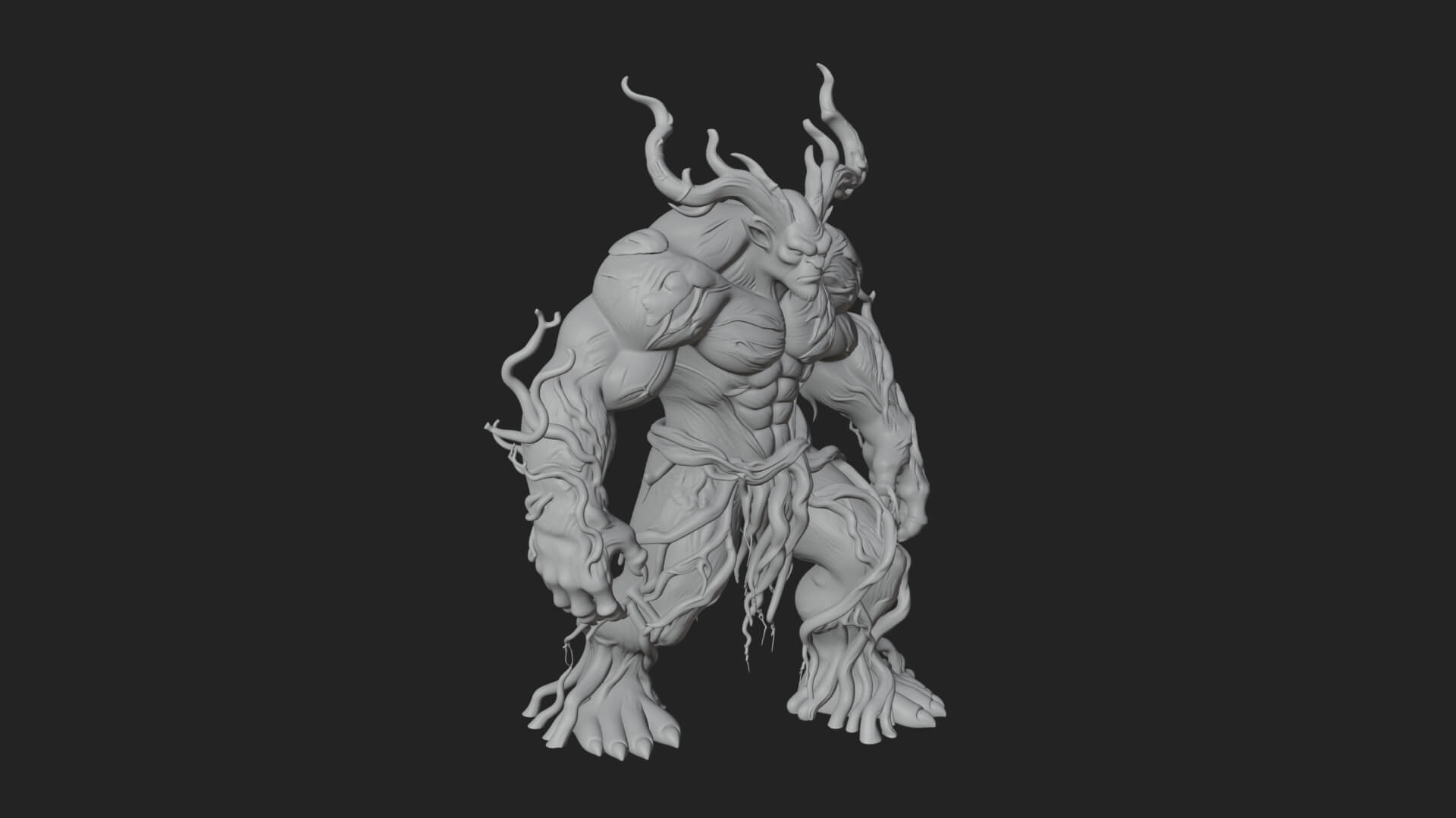 Swamp Troll Statue Design 5 3D Print Model 3D Model