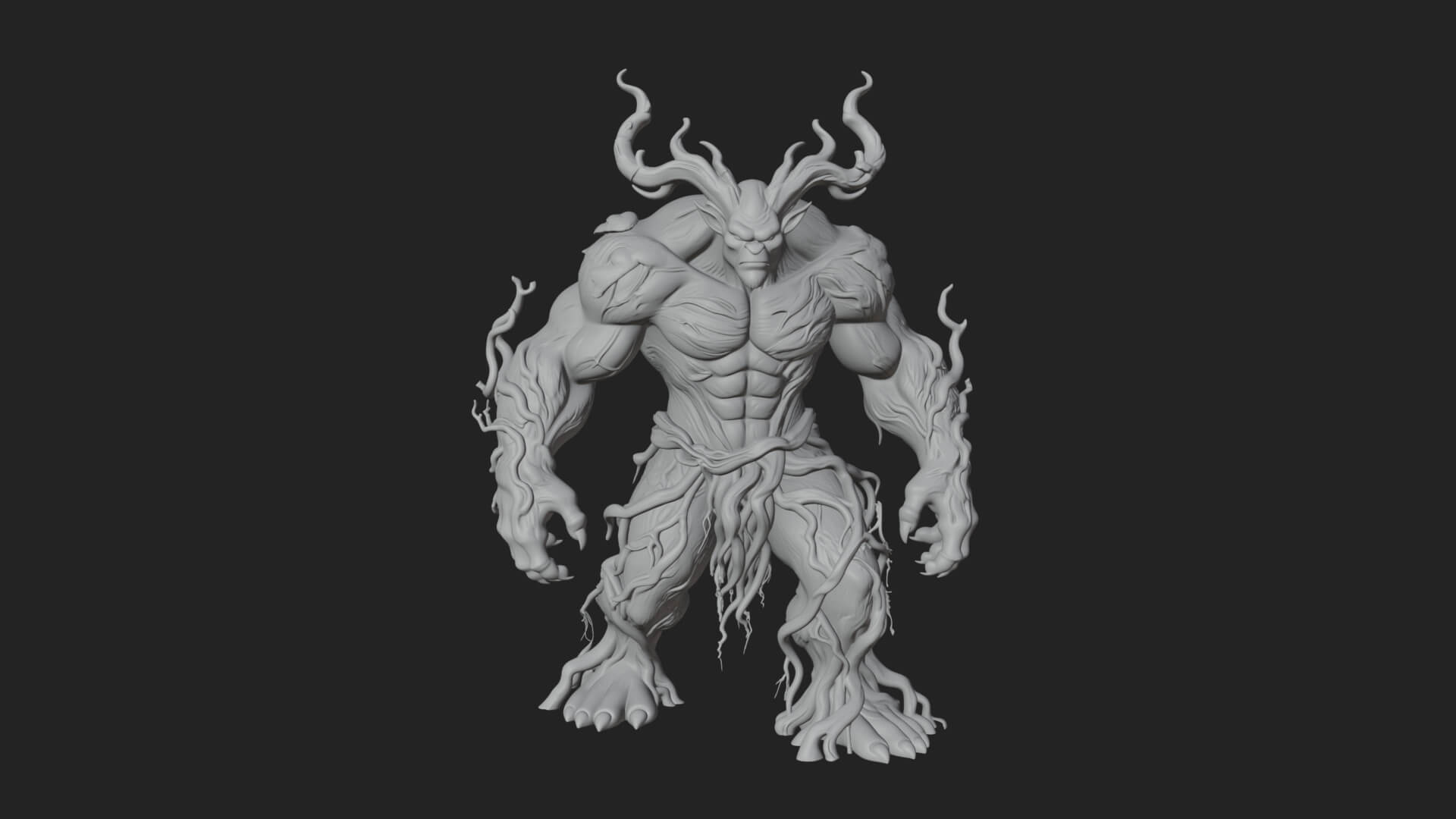 Swamp Troll Statue Design 5 3D Print Model 3D Model