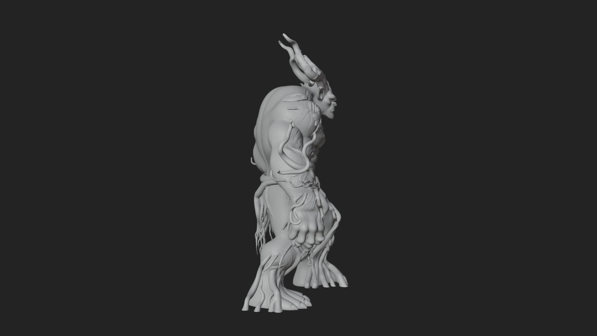 Swamp Troll Statue Design 5 3D Print Model 3D Model