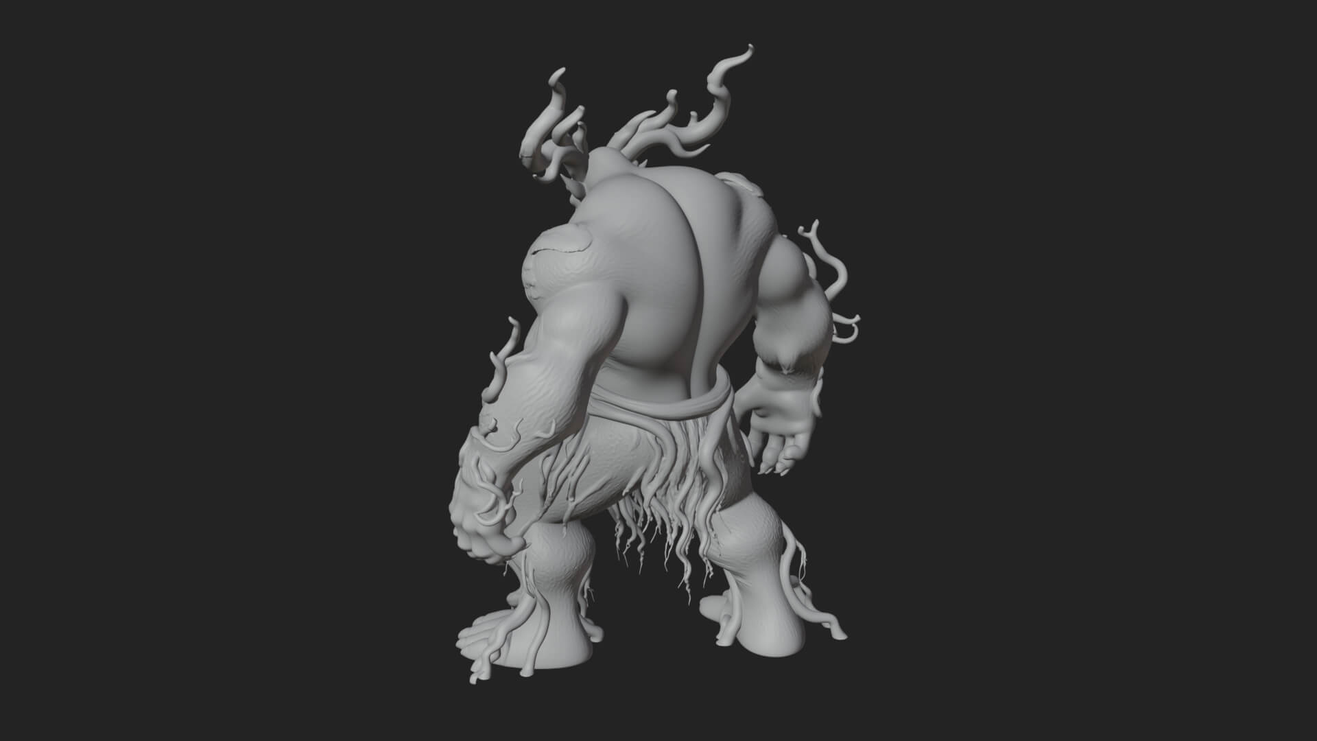 Swamp Troll Statue Design 5 3D Print Model 3D Model