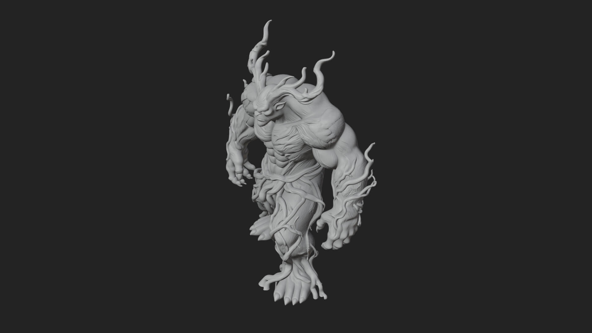 Swamp Troll Statue Design 5 3D Print Model 3D Model