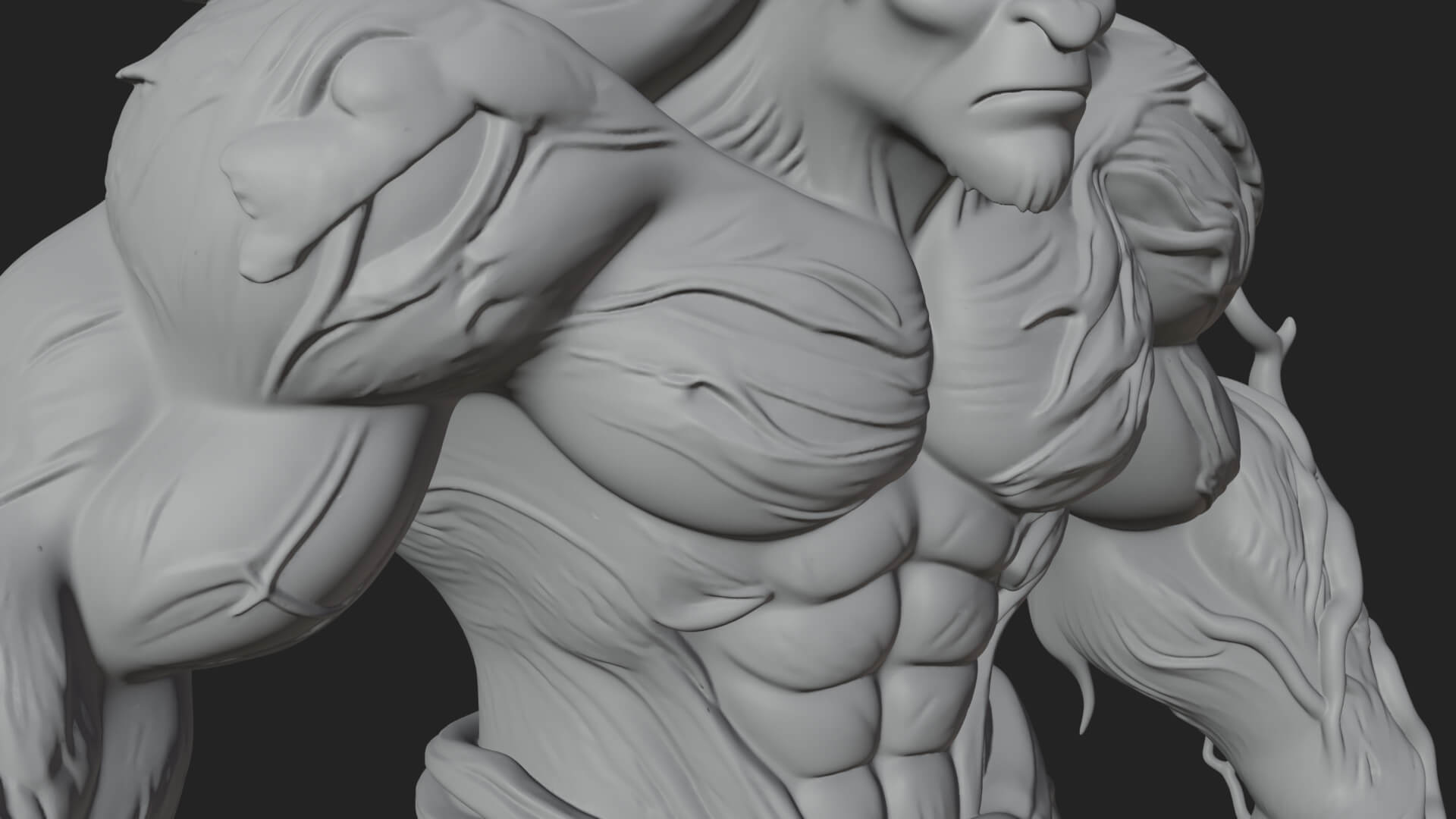 Swamp Troll Statue Design 5 3D Print Model 3D Model