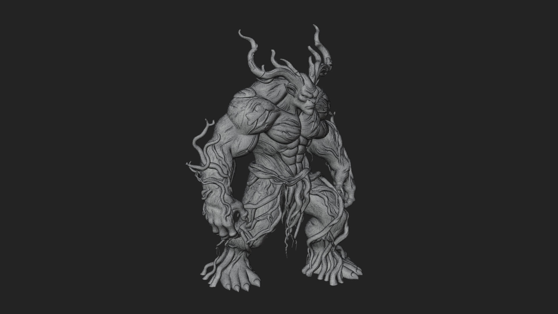 Swamp Troll Statue Design 5 3D Print Model 3D Model