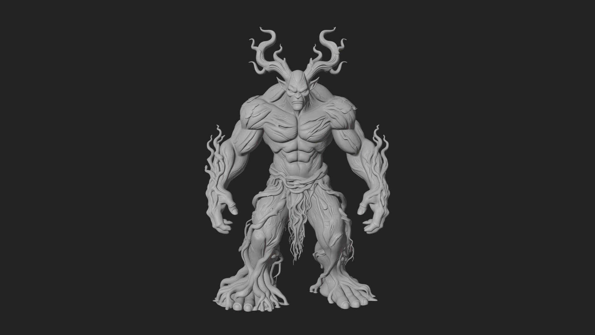 Swamp Troll Statue Design 6 3D Print Model 3D Model