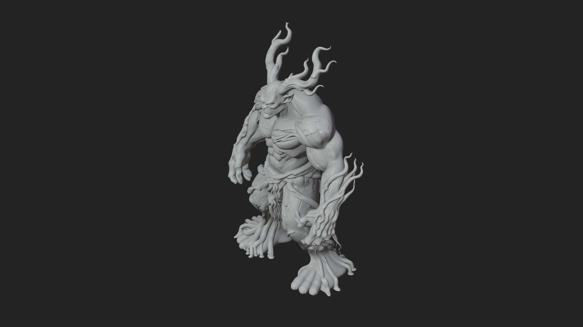Swamp Troll Statue Design 6 3D Print Model 3D Model