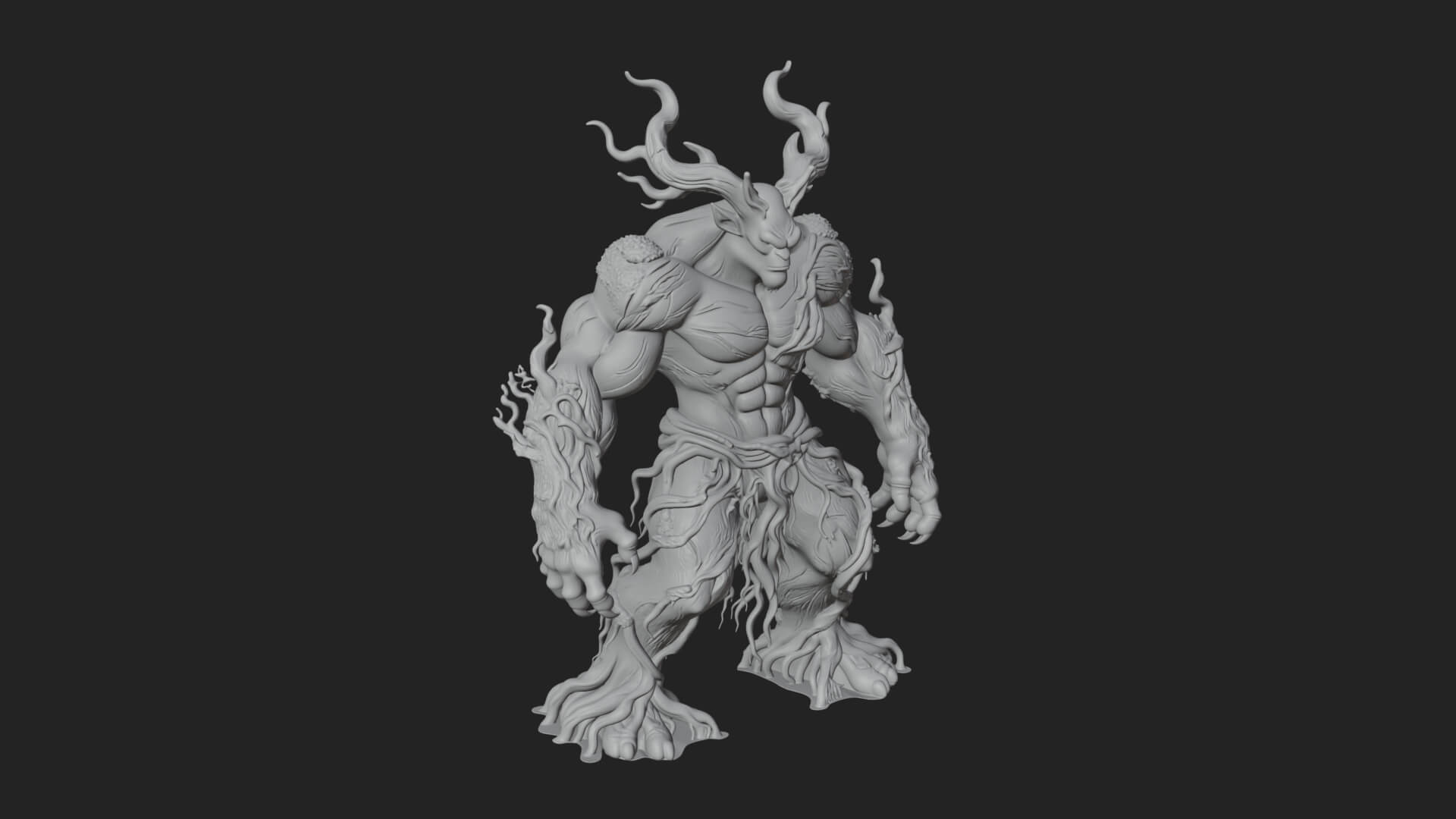 Swamp Troll Statue Design 7 3D Print Model 3D Model
