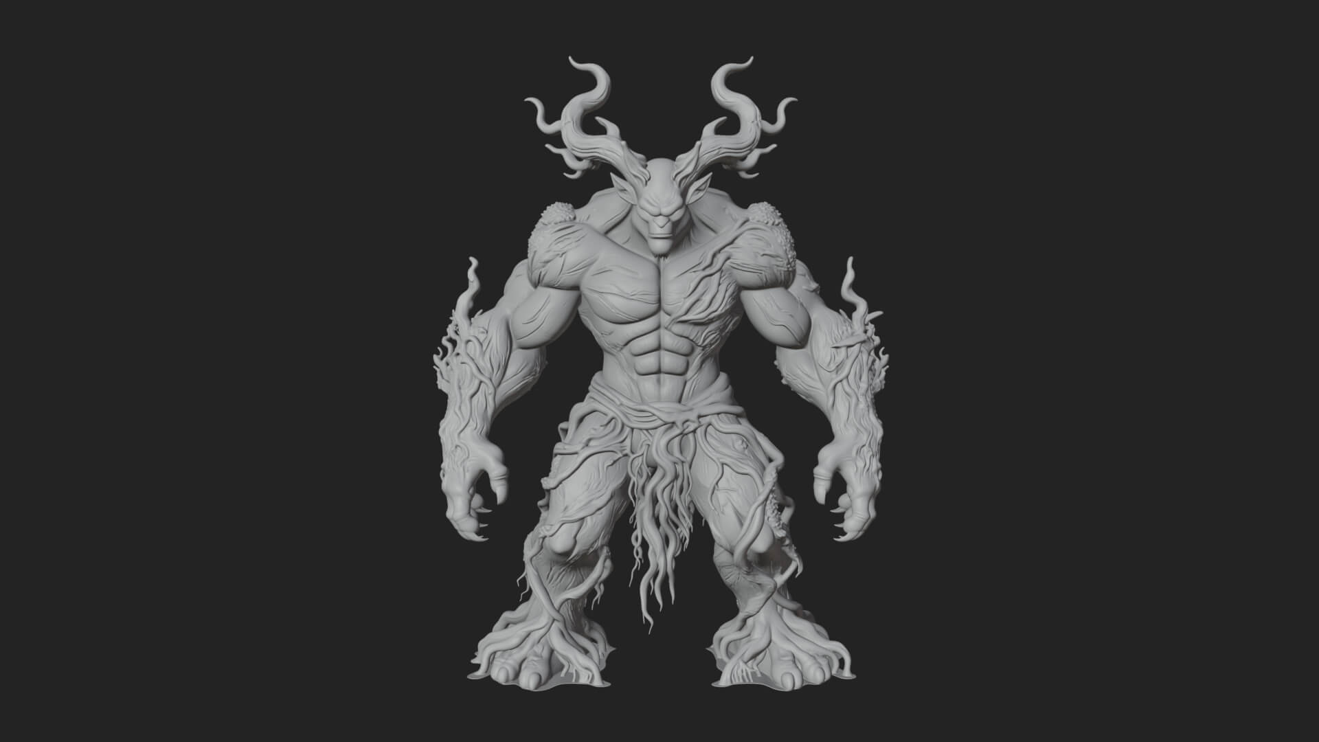 Swamp Troll Statue Design 7 3D Print Model 3D Model