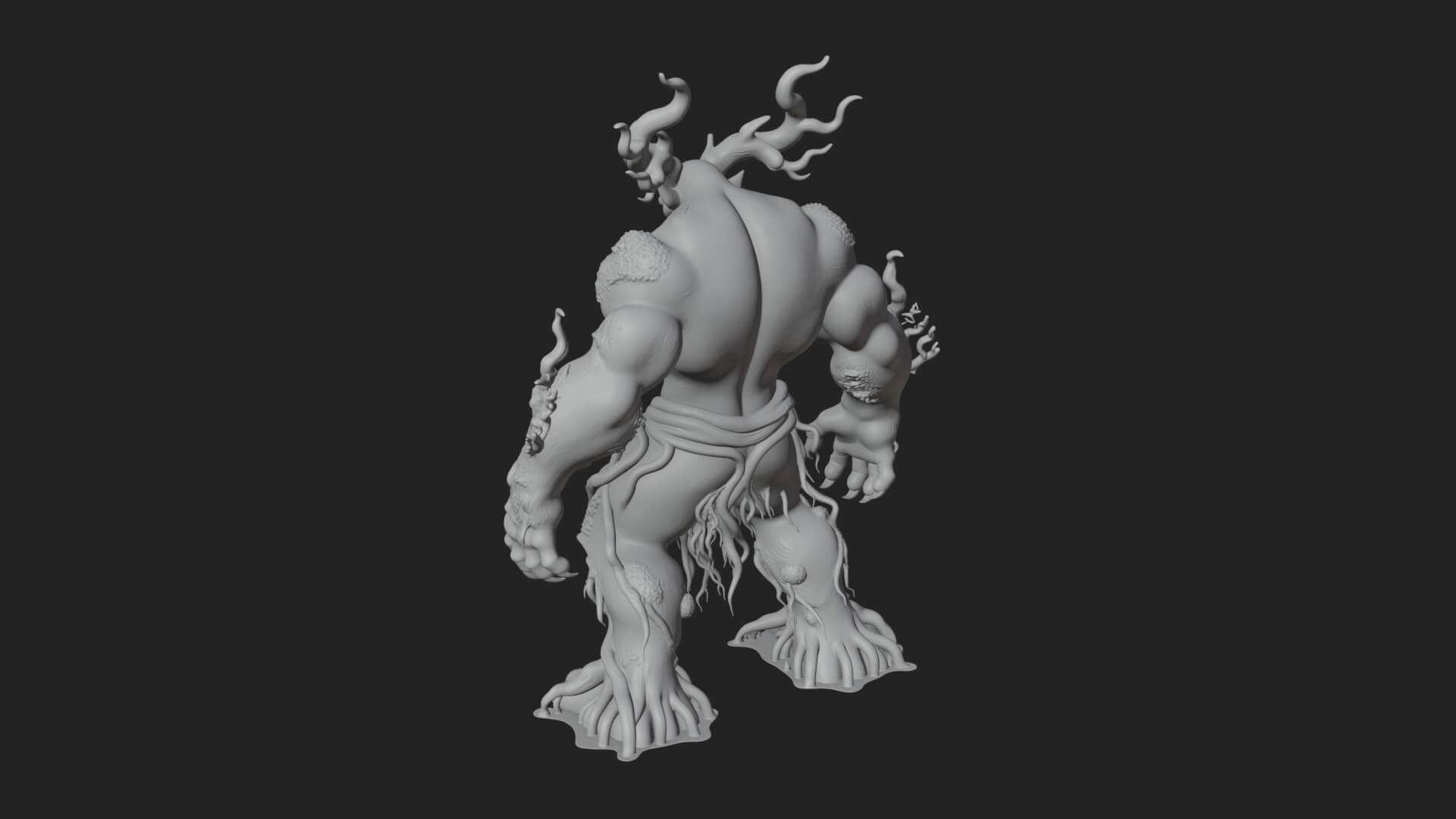 Swamp Troll Statue Design 7 3D Print Model 3D Model
