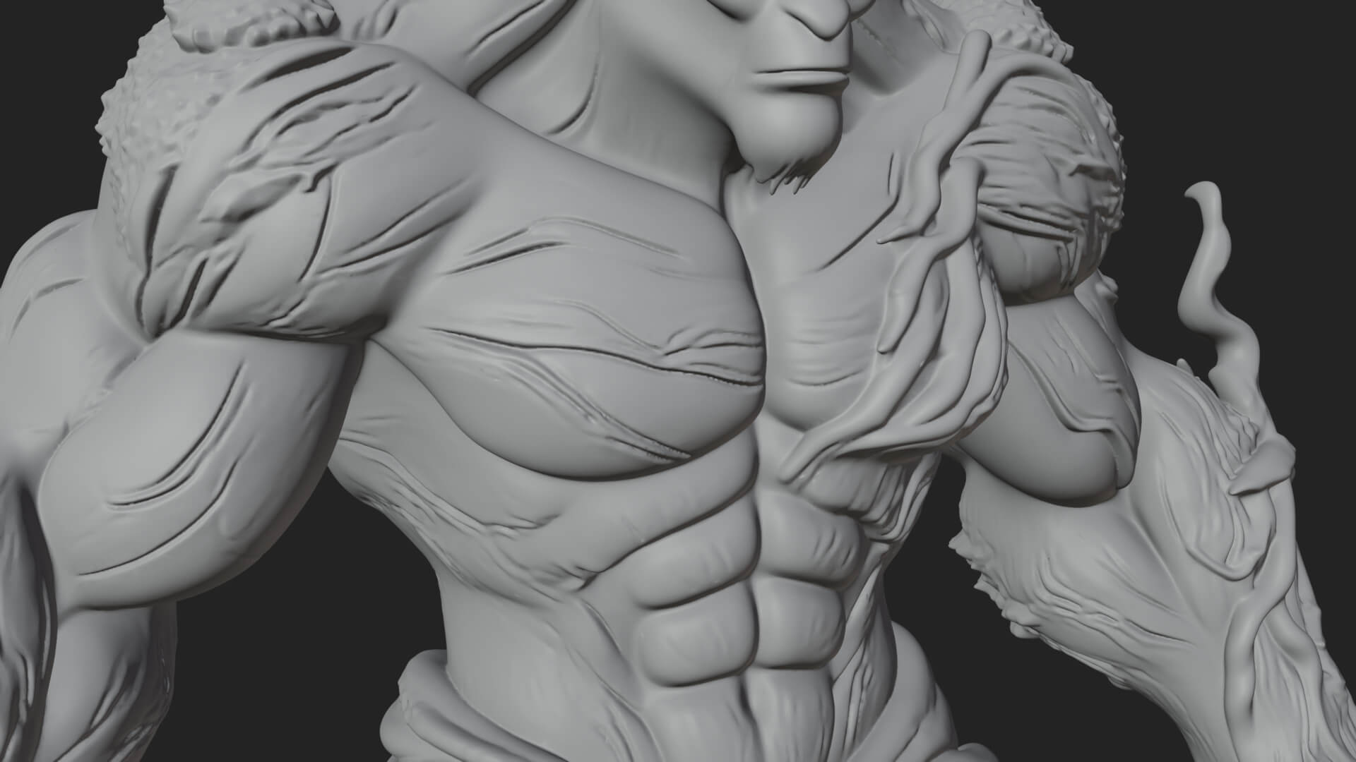 Swamp Troll Statue Design 7 3D Print Model 3D Model