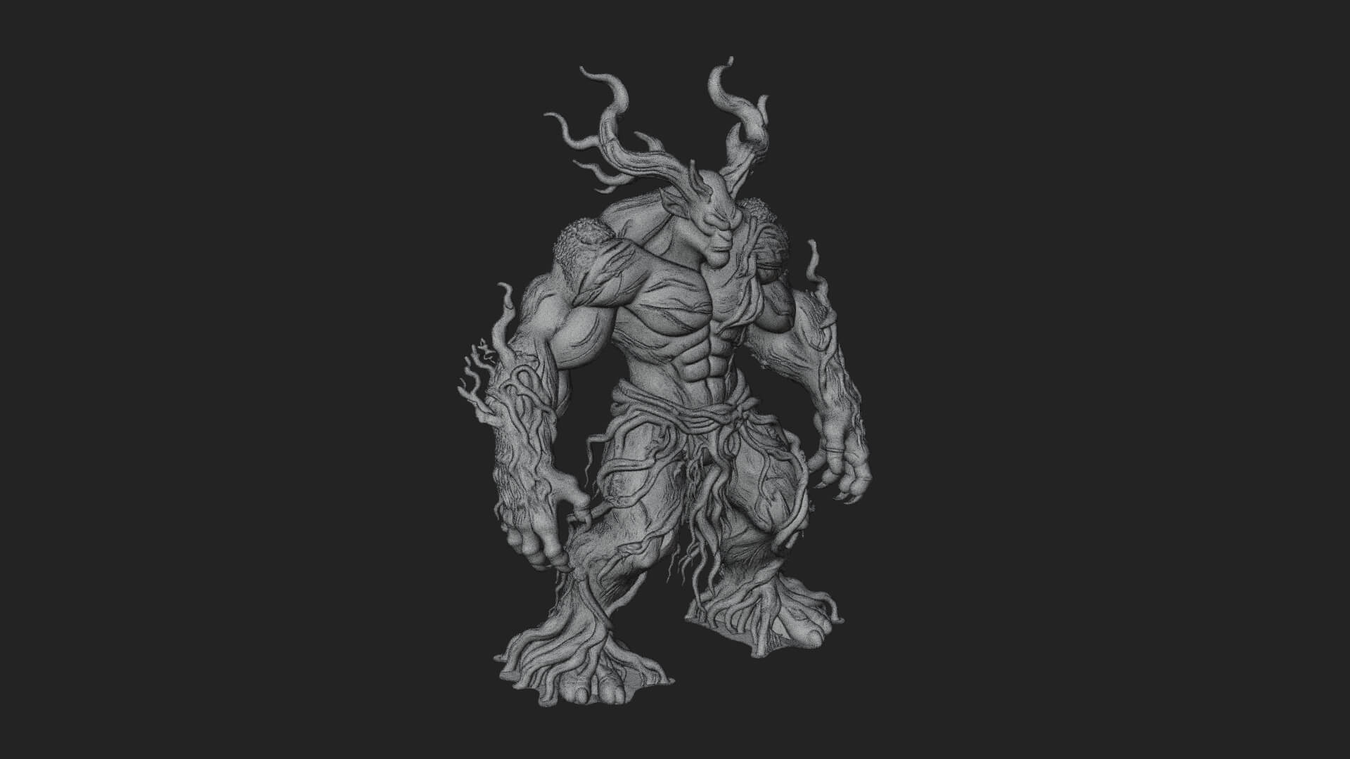 Swamp Troll Statue Design 7 3D Print Model 3D Model