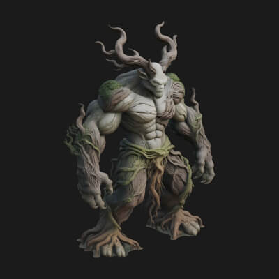 Swamp Troll Statue Design 7 3D Print Model